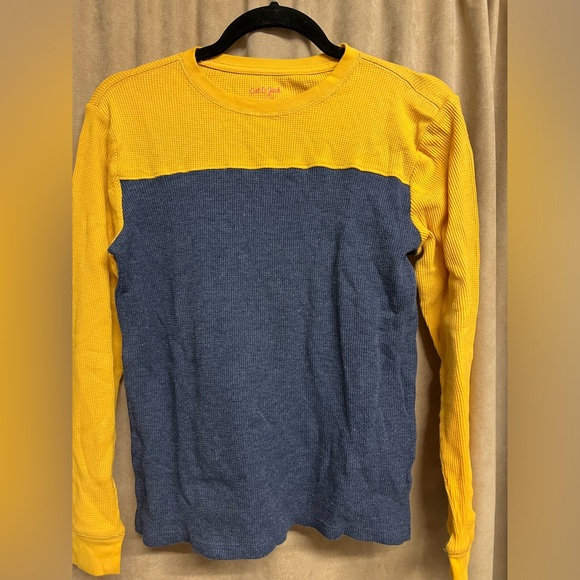 Blue & yellow waffle tee - Picture 2 of 2